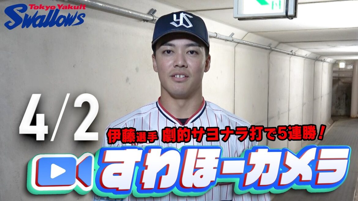 【#すわほーカメラ】劇的な逆転サヨナラ勝利で開幕5連勝！ 勝利後グランドからクラブハウスへ移動するチームスワローズの様子を固定カメラでお届け！　2026年4月2日（木）広島戦