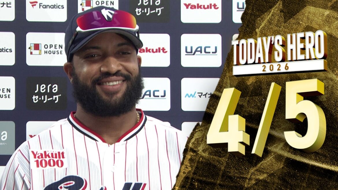 【ヒーローインタビュー】サンタナ選手、大逆転勝利導く3号2ラン 4月5日　東京ヤクルトスワローズvs中日ドラゴンズ（神宮球場）