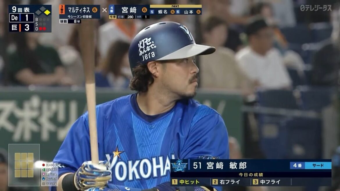 “宮﨑敏郎”タイムリーツーベース含む2安打1打点【DeNA】