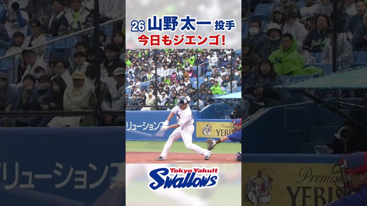 山野太一投手 今日もジエンゴ！ #swallows #山野太一 #shorts