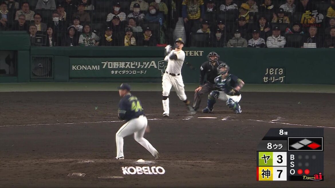 【待望】8回裏、出ました#佐藤輝明 選手にセンター第1号ツーランホームラン！！【2026/4/7 Ｔ－Ｓ】