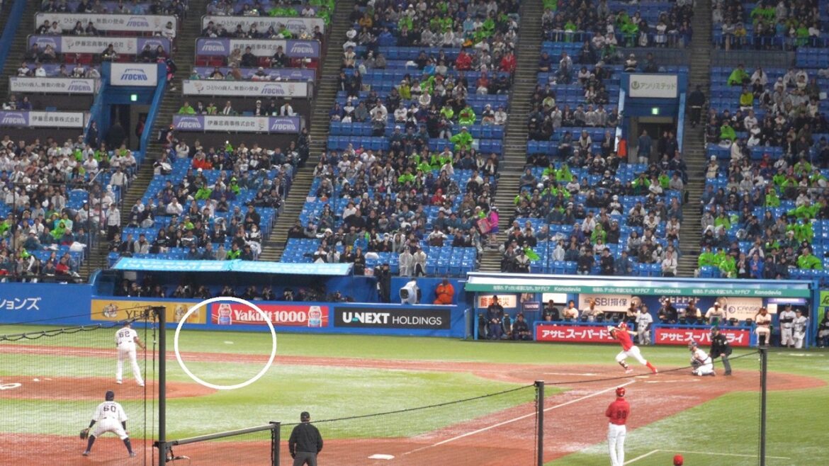 ヤクルト リランソ 打球が右手に直撃するアクシデント　ヤクルト vs 広島　2026年3月31日(火)　神宮球場