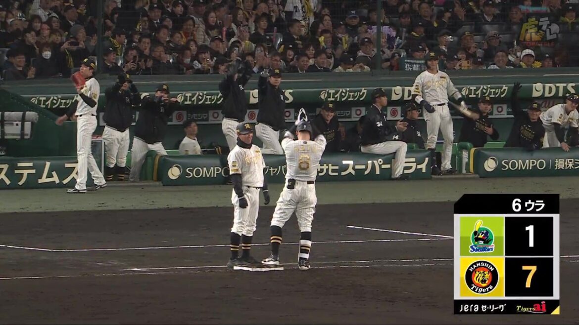 【二死から】6回裏、 #佐藤輝明 選手がセンター前2点タイムリーヒット！ツーアウトから追加点を奪う！【2026/4/7 Ｔ－Ｓ】