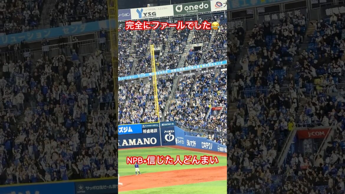 ヒュンメルの打球は完全にファールでした。 #横浜denaベイスターズ #誤審 #ホームラン #shorts