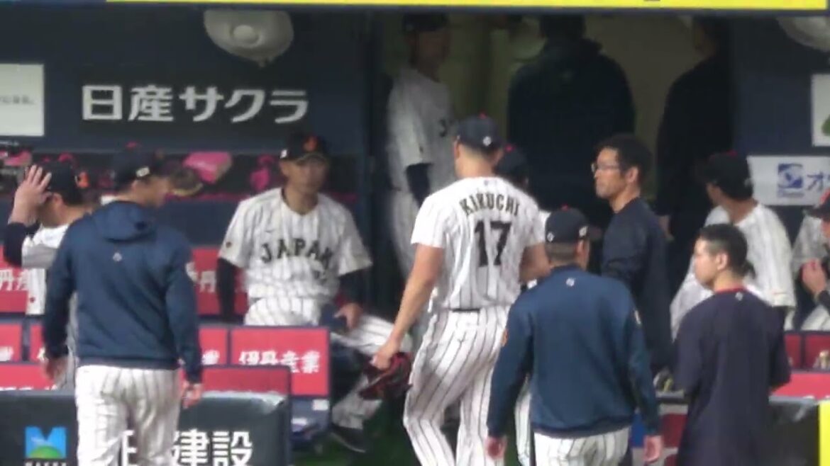 【侍ジャパン】試合前のベンチを盛り上げる【松田宣浩】コーチ 現地映像 強化試合 オリックス戦