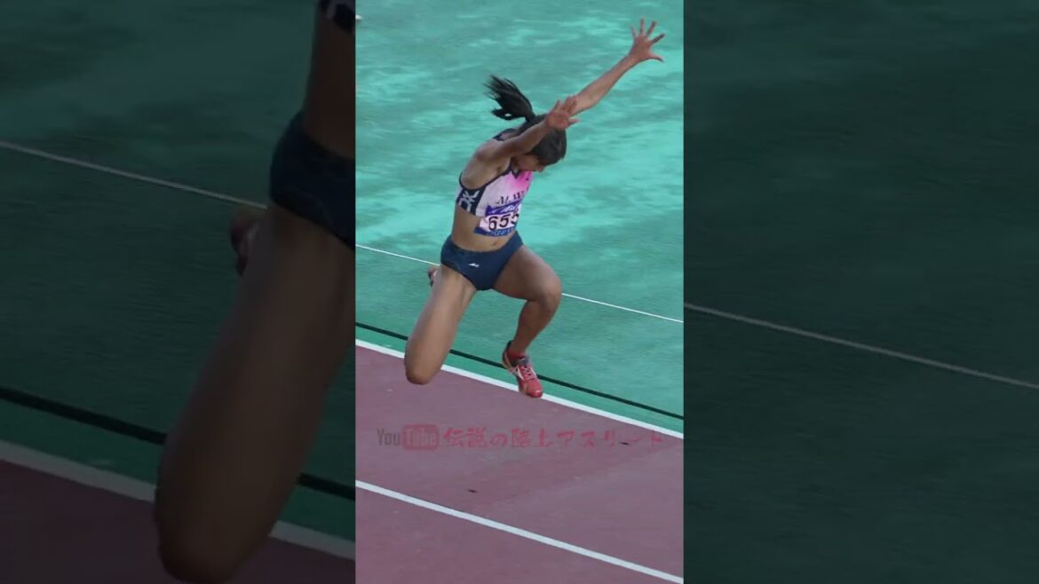 三段跳トップレベルの跳躍 #陸上女子