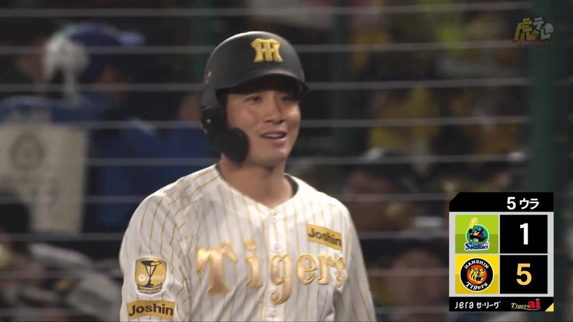 【投げられない】5回裏、好調 #木浪聖也 選手がセカンドタイムリー内野安打で追加点を奪う！【2026/4/7 Ｔ－Ｓ】