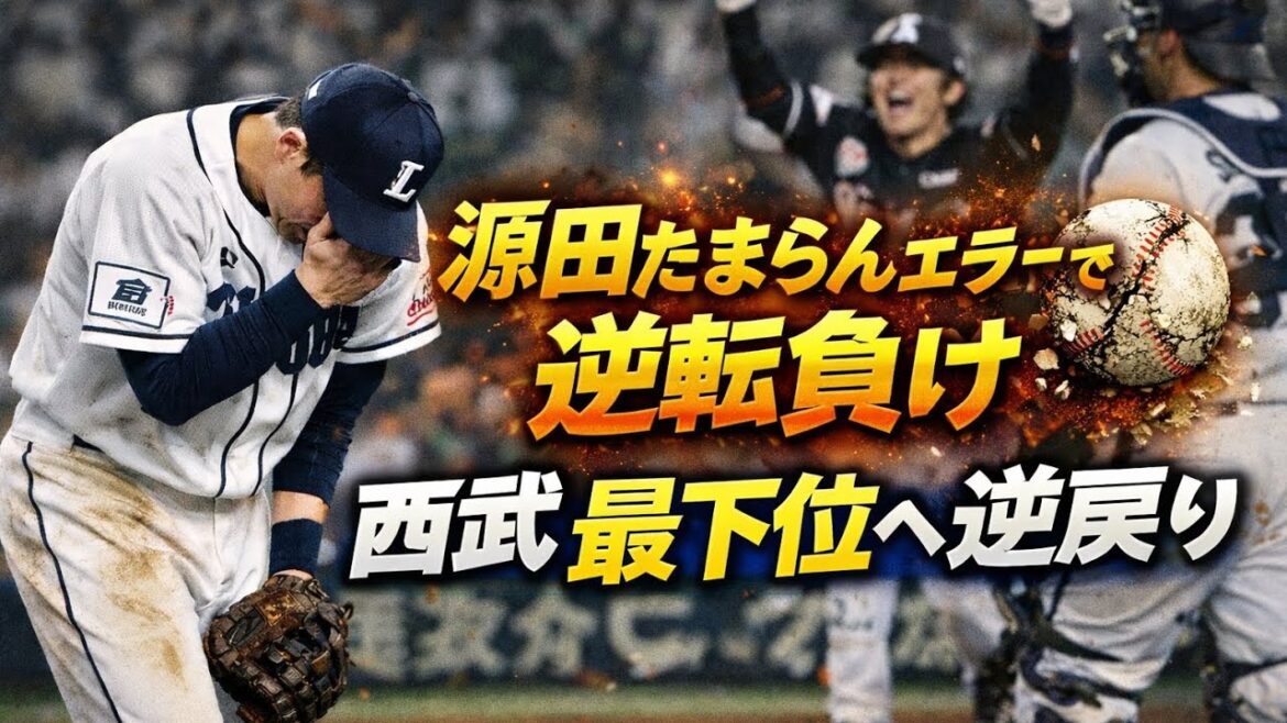 【西武ライオンズ】抑え起用のミス、源田たまらんエラーで勝ち星逃した西武、再度最下位転落 【西武ライオンズ】抑え起用のミス、源田たまらんエラーで勝ち星逃した西武、再度最下位転落