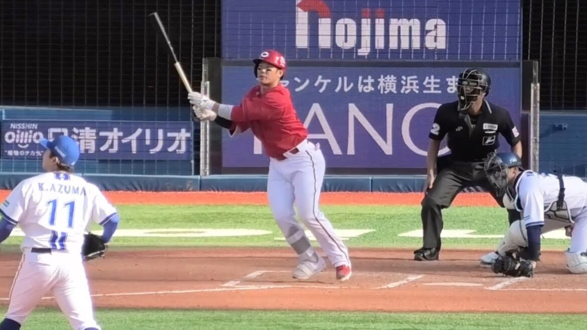きたー坂倉将吾、今シーズン第1号ツーランホームラン！広島カープvs横浜DeNA 2026年4月11日