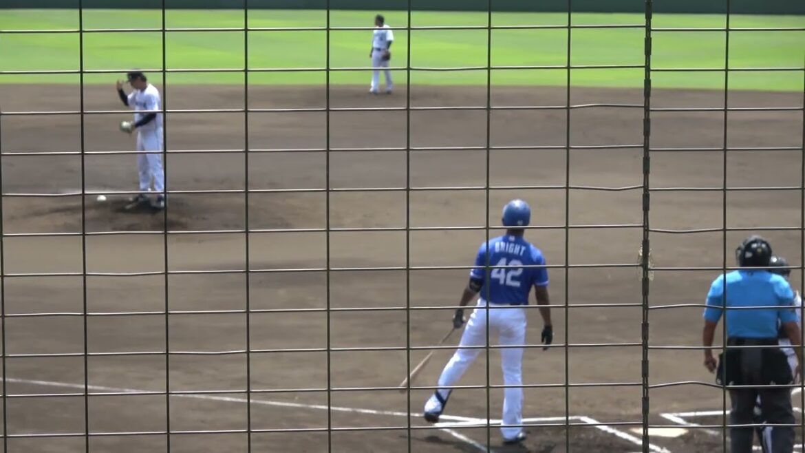 中日ドラゴンズ ブライト健太選手 第1打席 ショートゴロ VS くふうハヤテベンチャーズ 木下幹也投手 2024/8/2 愛鷹球場