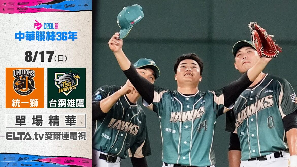 【精華回顧】8/17 統一獅 vs. 台鋼雄鷹 ｜ 中華職棒36年例行賽