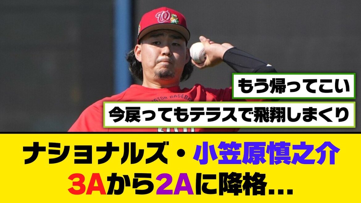 ナショナルズ・小笠原慎之介、3Aから2Aに降格...【5ch/2ch】【なんj/なんg】【反応集】