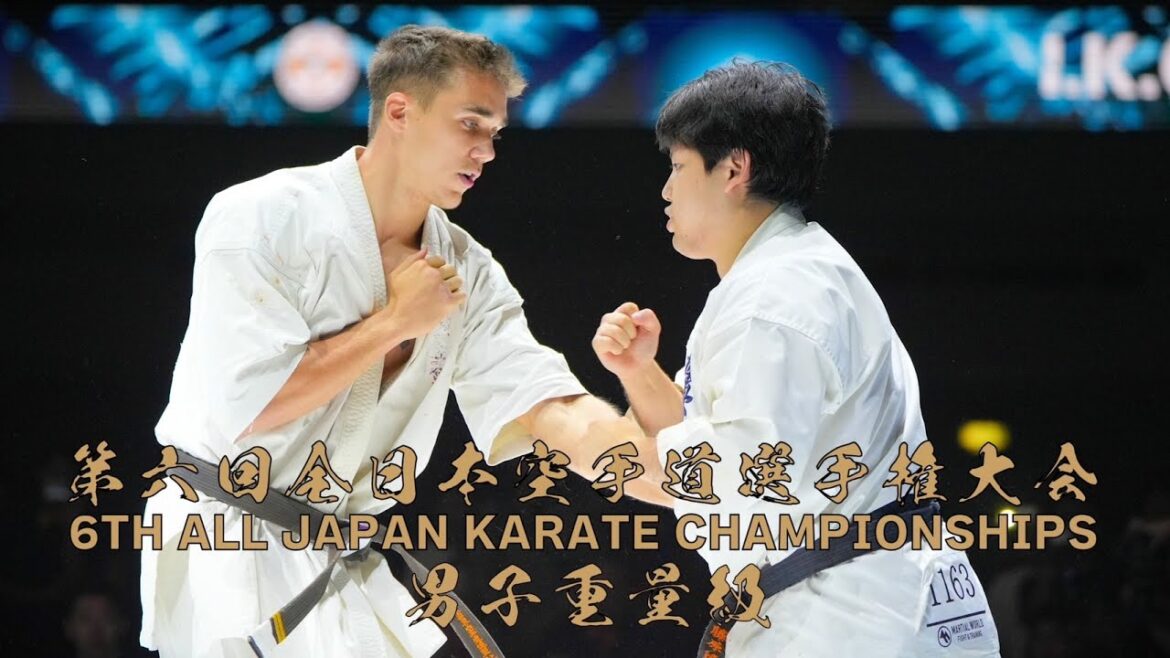 第六回全日本空手道選手権大会 男子重量級 決勝藤原隆寛 VS Hugo Cruz Men’s Heavyweight Final Takahiro Fujiwara VS Hugo Cruz