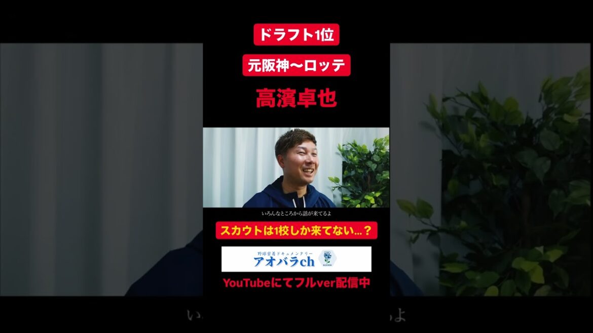 高濱卓也（阪神〜ロッテ）の野球人生