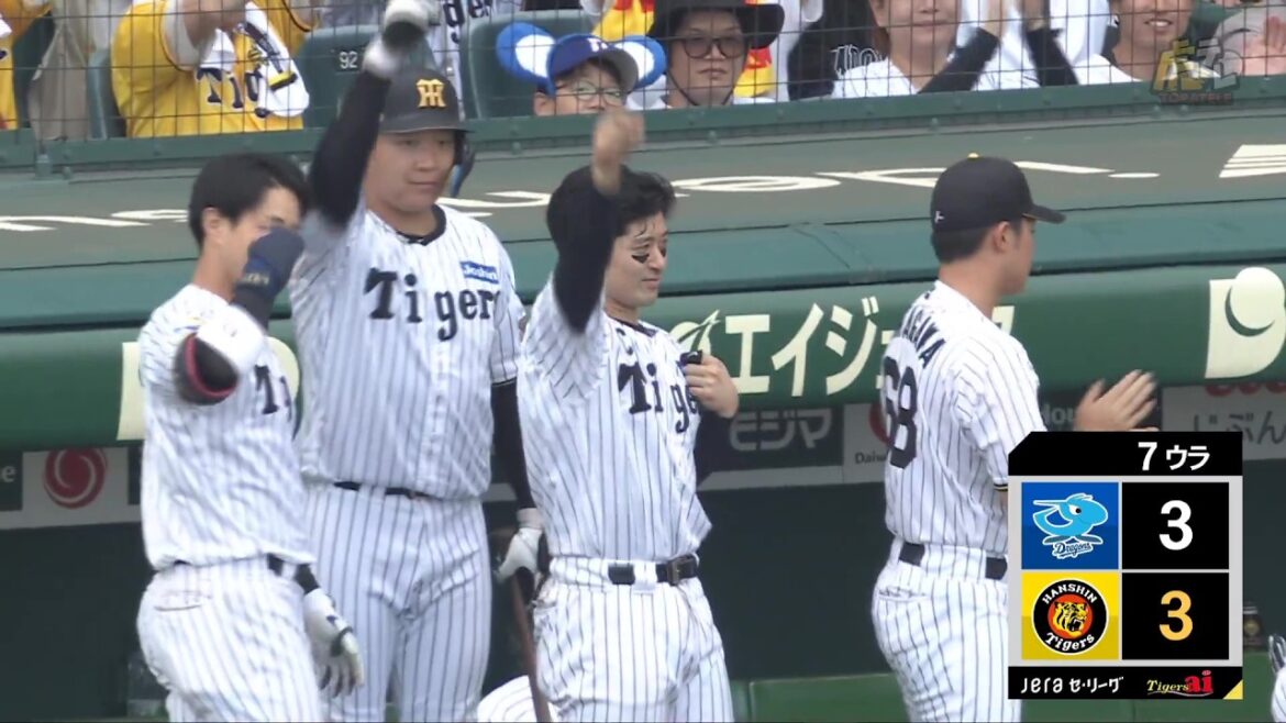 【森下で還す】7回裏、 #森下翔太 選手の右中間タイムリーツーベースヒットで再び同点！【2026/4/18 Ｔ－Ｄ】