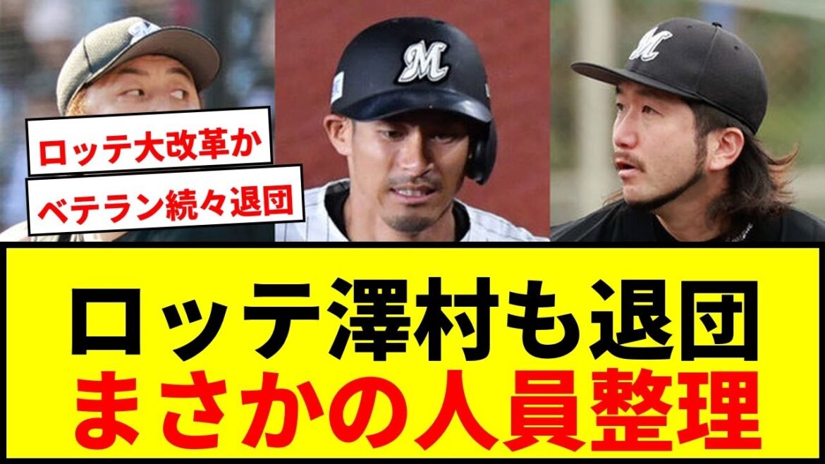 【衝撃】ロッテ澤村拓一らベテラン続々退団に「何が起きてるんや」ファン騒然