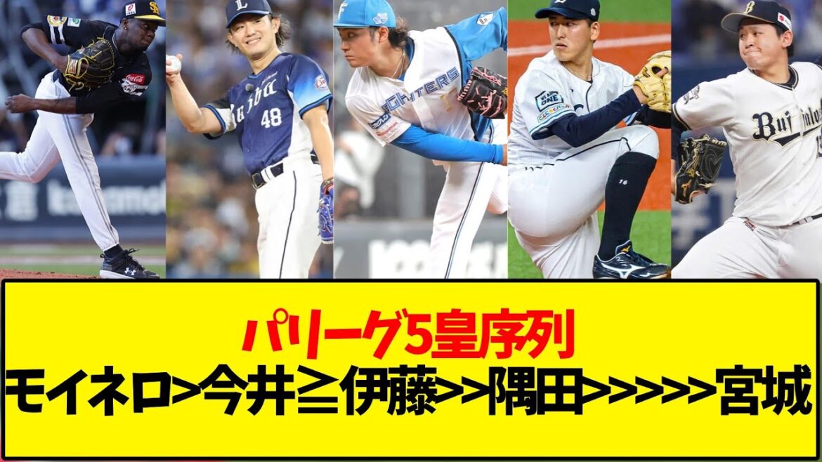 パリーグ5皇序列モイネロ,今井,伊藤,隅田,宮城←これ【野球反応集】