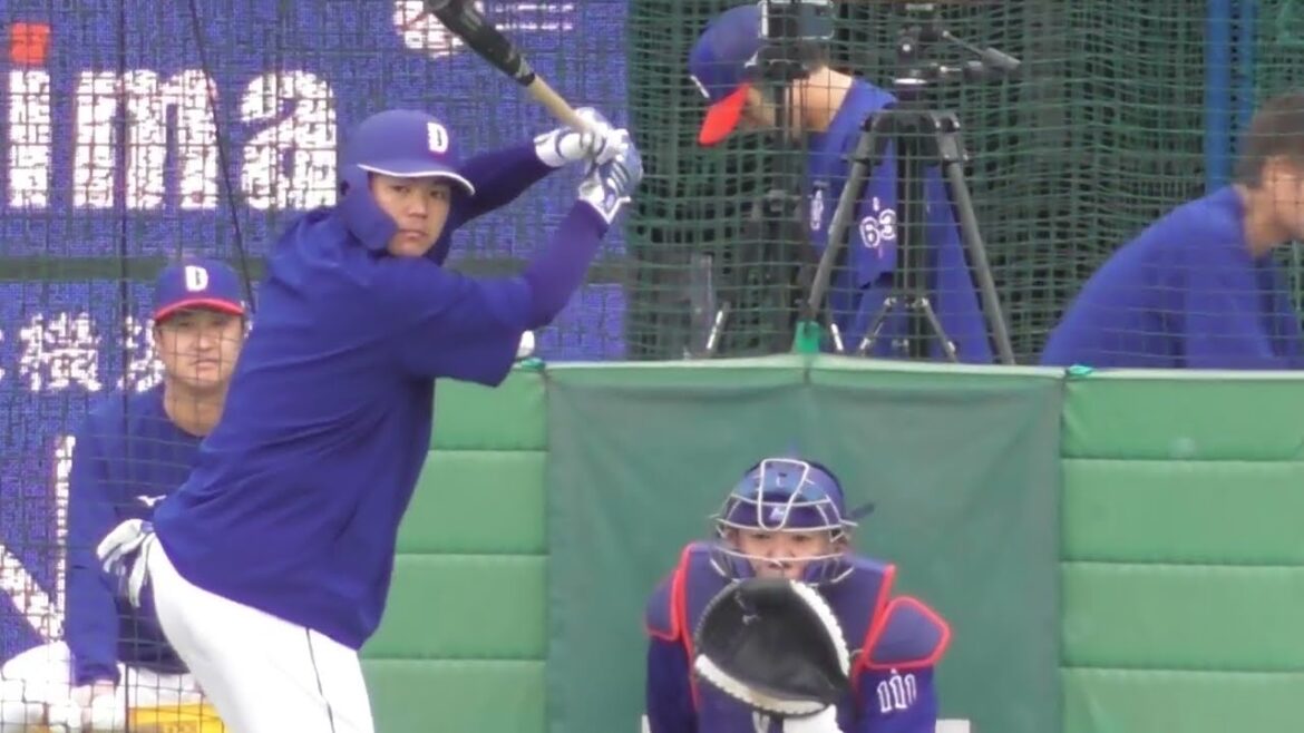 2026年4月7日 中日・高橋 周平 選手の試合前フリー打撃練習