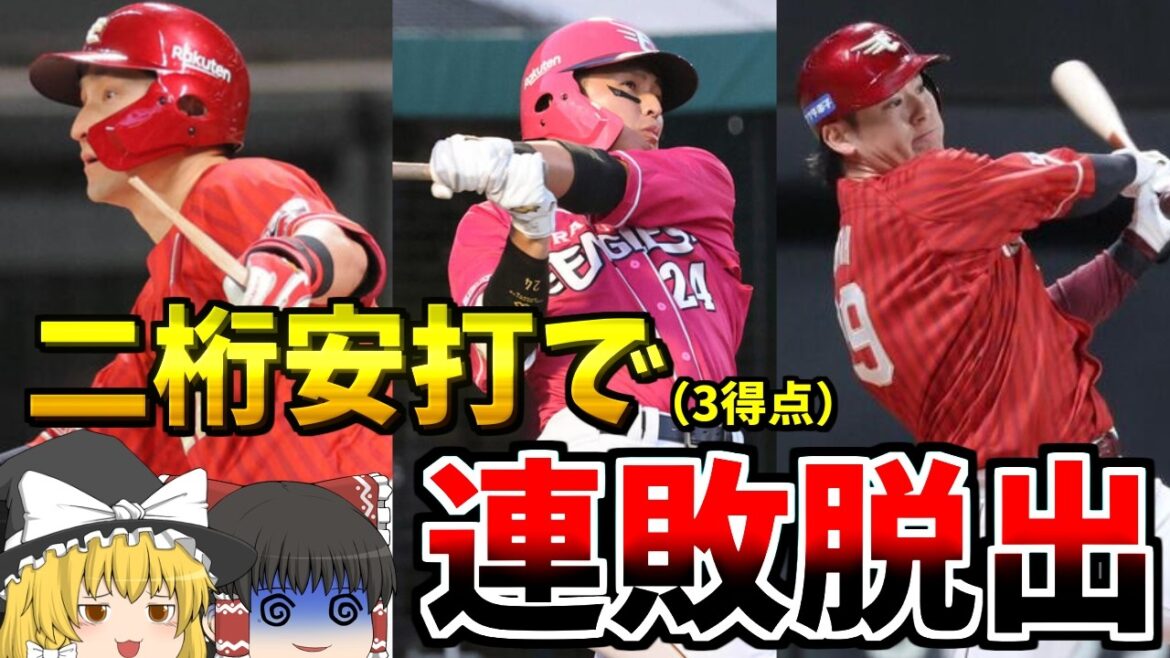 【楽天VS日ハム】二桁安打（3得点）で連敗脱出！