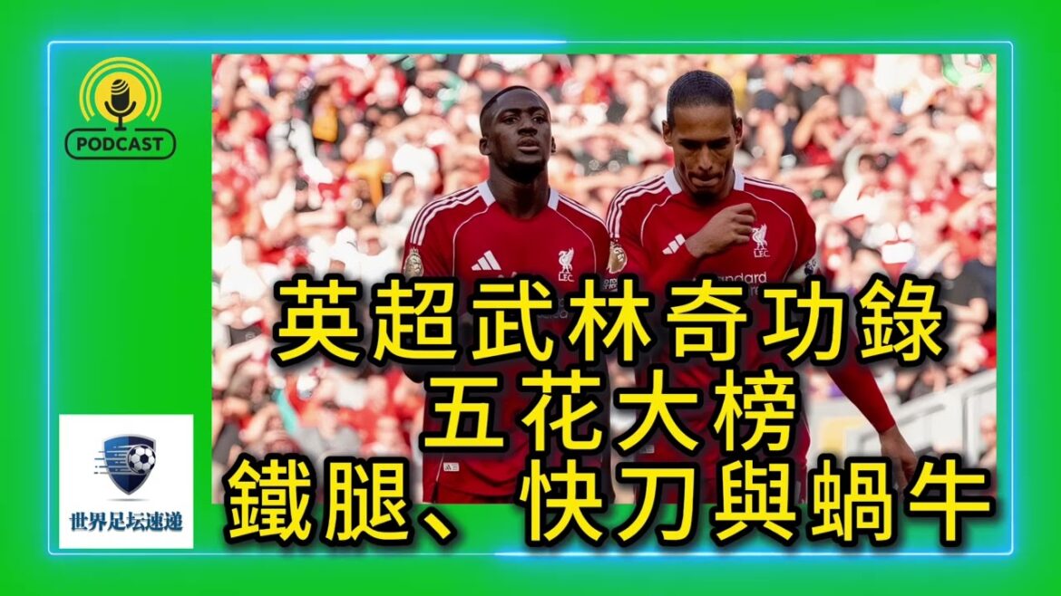 英超武林奇功录·五花大榜：铁腿、快刀与蜗牛#足球 #podcast #英超 #曼城 #利物浦 #水晶宫 #纽卡斯尔联