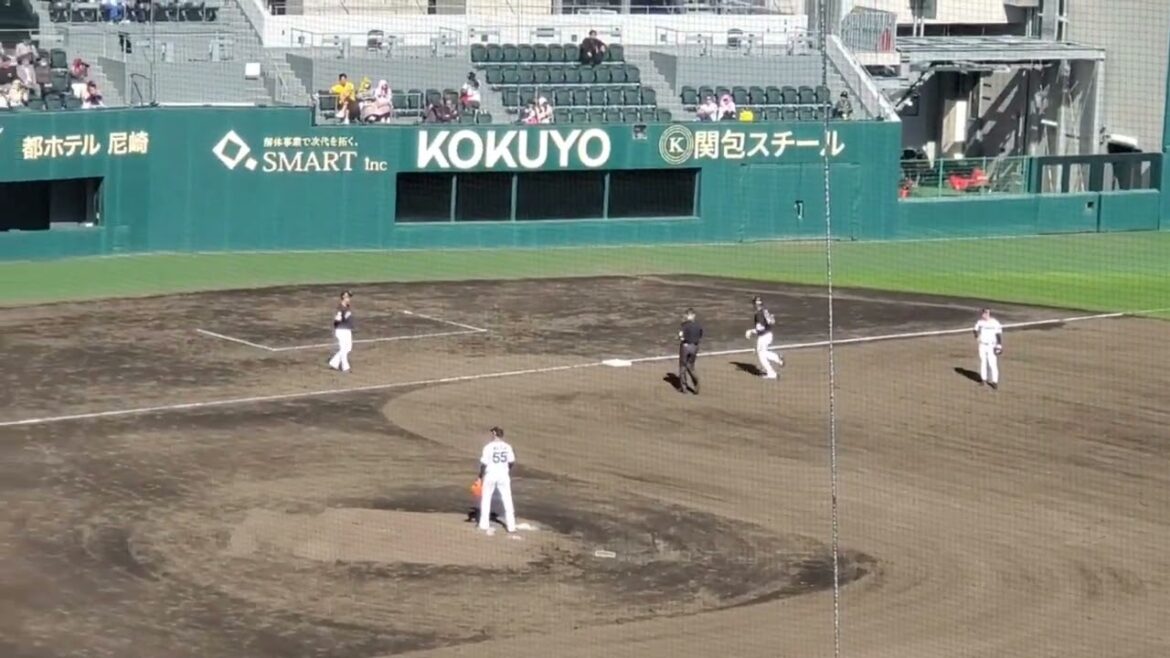 20260416【現地】早く上がってこい！秋広優人の第2号ソロホームラン　8回表　福岡ｿﾌﾄﾊﾞﾝｸﾎｰｸｽ2軍@日鉄鋼板SGLｽﾀｼﾞｱﾑ尼崎［ﾌｧｰﾑ･ﾘｰｸﾞ 西地区 2軍戦］
