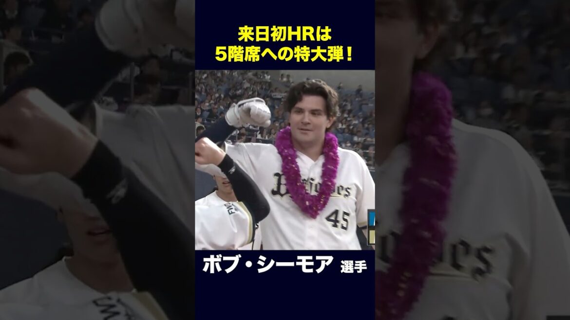 【4月24日北海道日本ハム戦】来日初HRは京セラD大阪通算3,000号のメモリアル弾！ #シーモア #オリックス #shorts