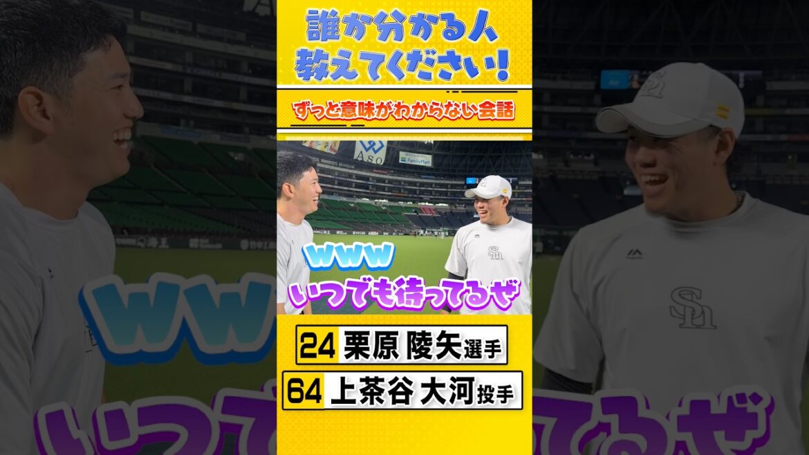 仲良し同級生のフワフワ会話をまとめただけです。 #栗原陵矢 #上茶谷大河 #sbhawks #全新