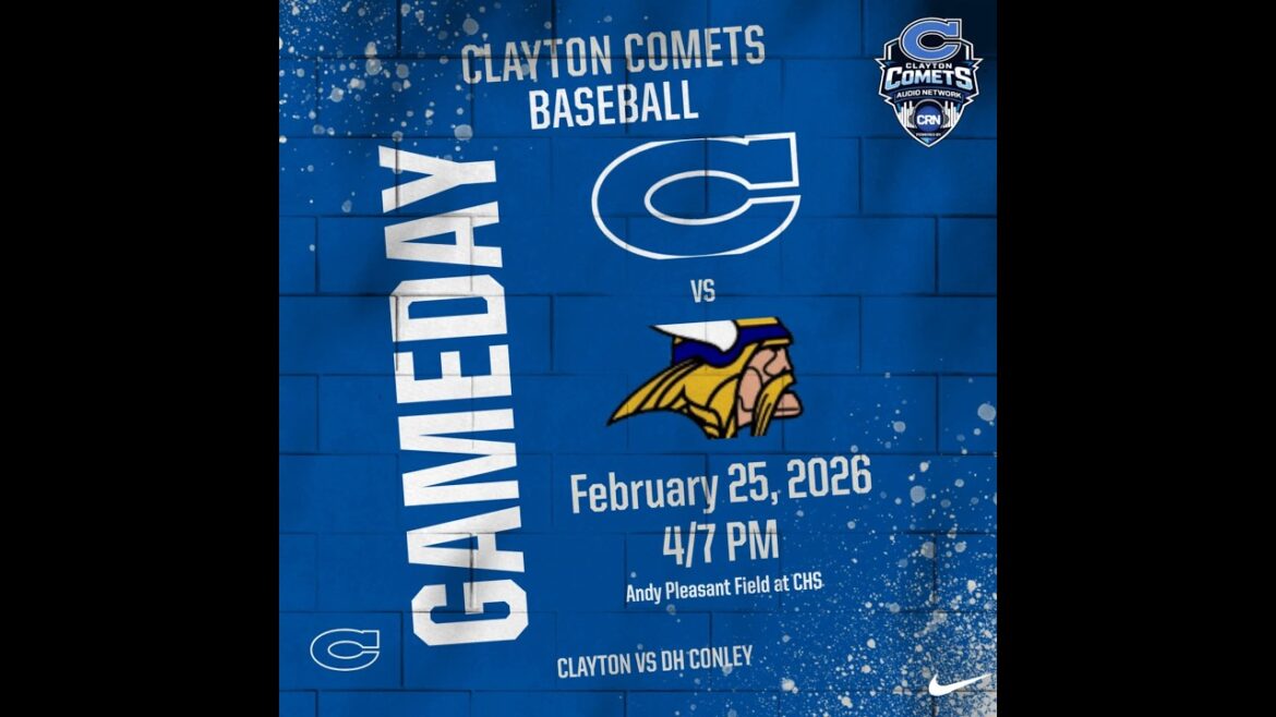 NCHSAA Varsity Baseball DH Conley Vikings VS Clayton Comets