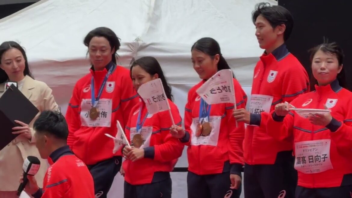 速報❗️小林陵侑 髙梨沙羅 丸山希 山本涼太 渡部暁斗 谷地宙 相原史郎  堀島行真 島川拓也 冨髙日向子 柳本理乃ほか ミラノ・コルティナオリンピックパレード【オリンピック 】 2026/4/25