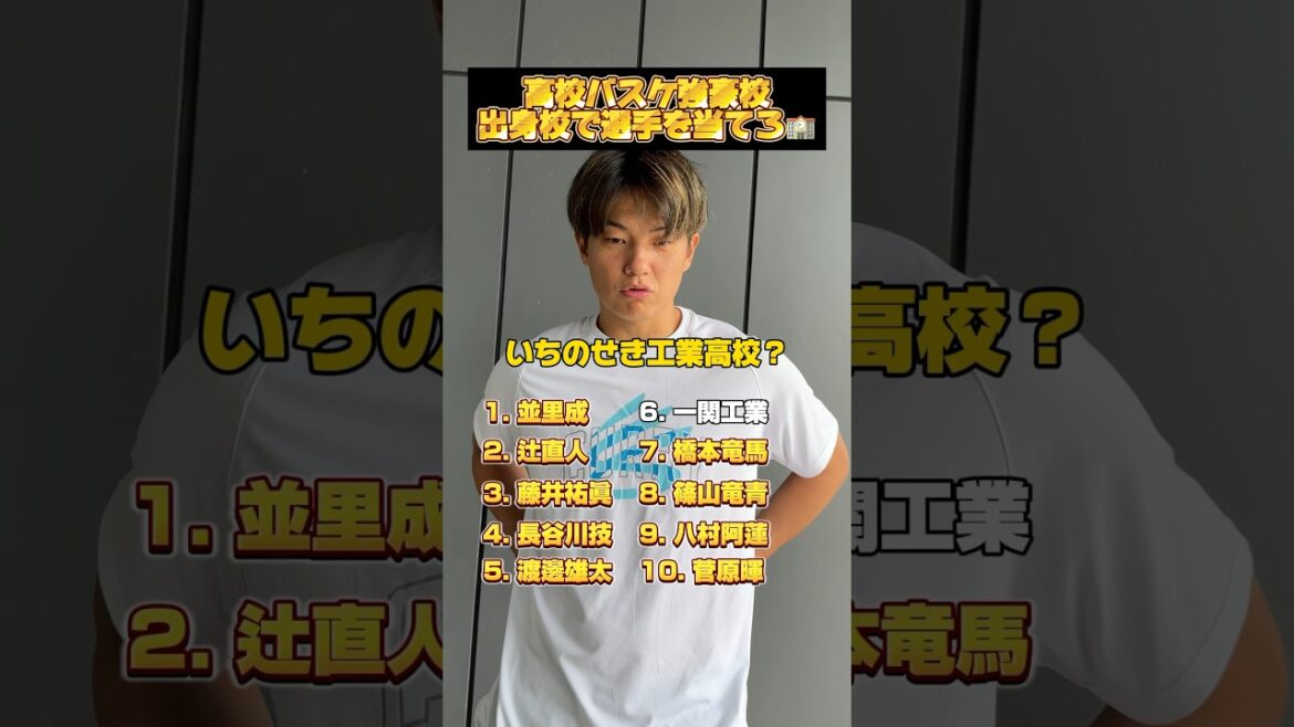 【高校バスケ】あなたはいくつ分かる!?  出身校で選手を当てろチャレンジ -辻選手編- #shorts #bリーグ #群馬クレインサンダーズ