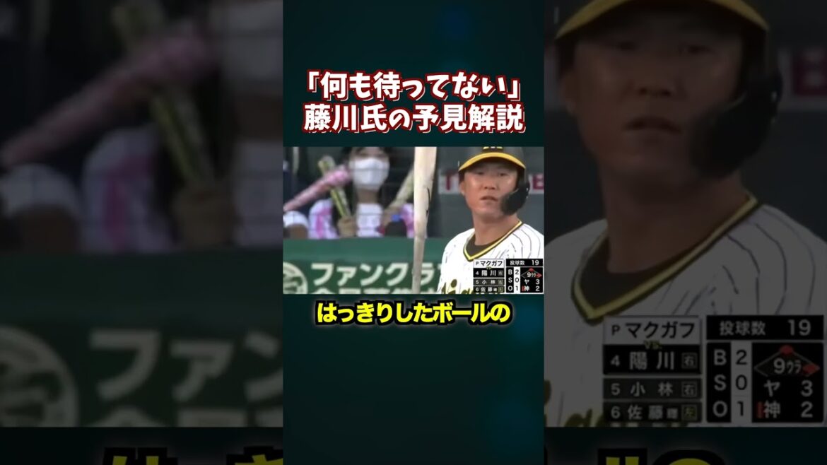 未来が見えてるからこそ驚いた藤川氏｡この打席の解説が的中し過ぎて怖い#プロ野球 #野球