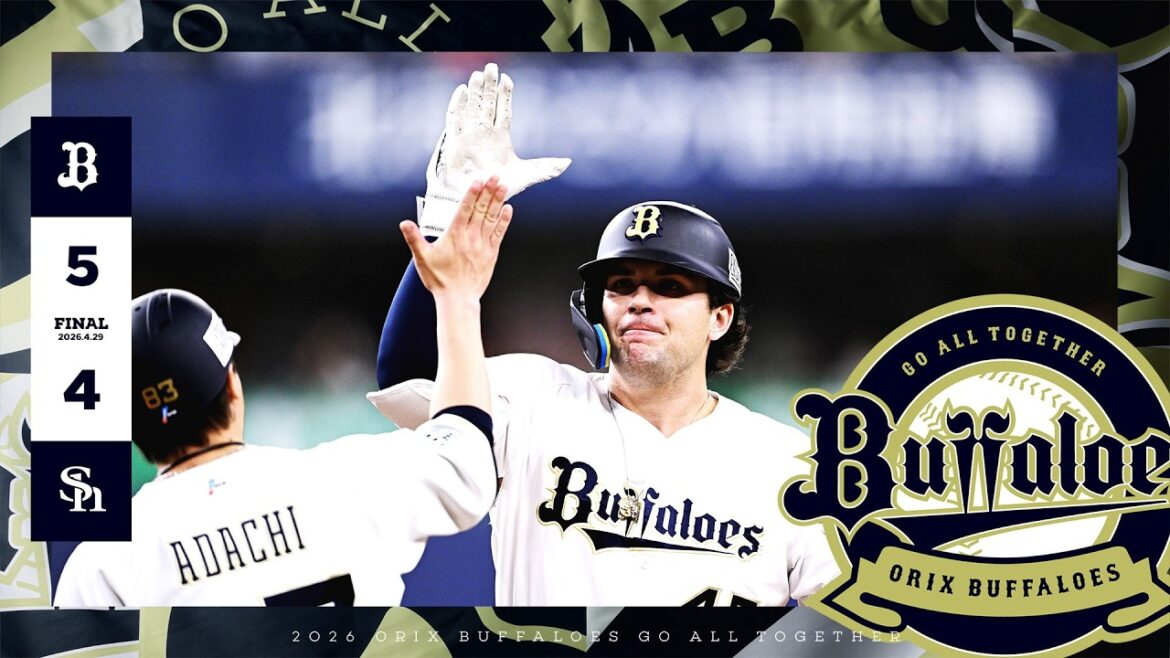【6,7回に逆転される苦しい展開も、シーモアの一打で逆転勝利！】オリックス・バファローズ vs 福岡ソフトバンクホークス 5回戦