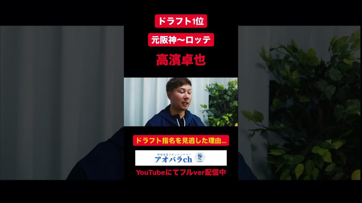 高濱卓也（阪神〜ロッテ）の野球人生 #野球 #阪神タイガース