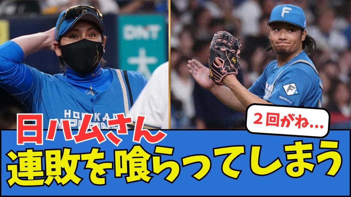 【被弾】日ハムさん、連敗を喰らってしまう