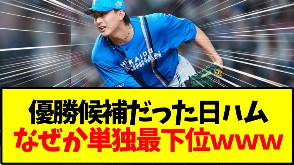 【日本ハムファイターズ 】優勝候補だった日ハム なぜか単独最下位ｗｗｗ