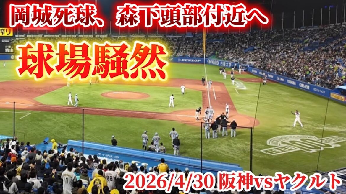【阪神】ベンチ激怒！岡城への死球、森下への頭部付近への投球で一触即発！！