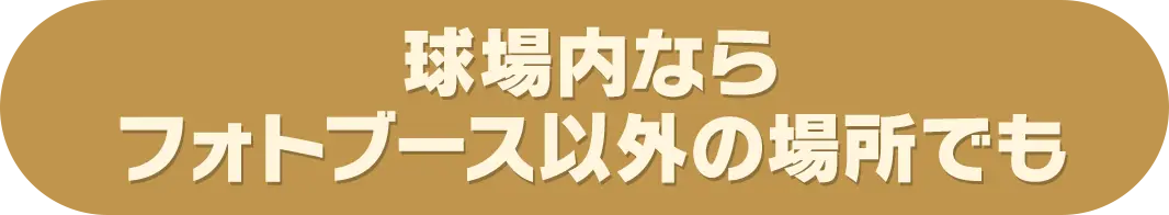 球場内ならフォトブース以外の場所でも
