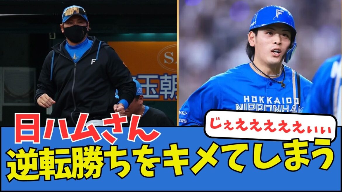 【なんとか…】日ハムさん、延長逆転勝ちをキメてしまう