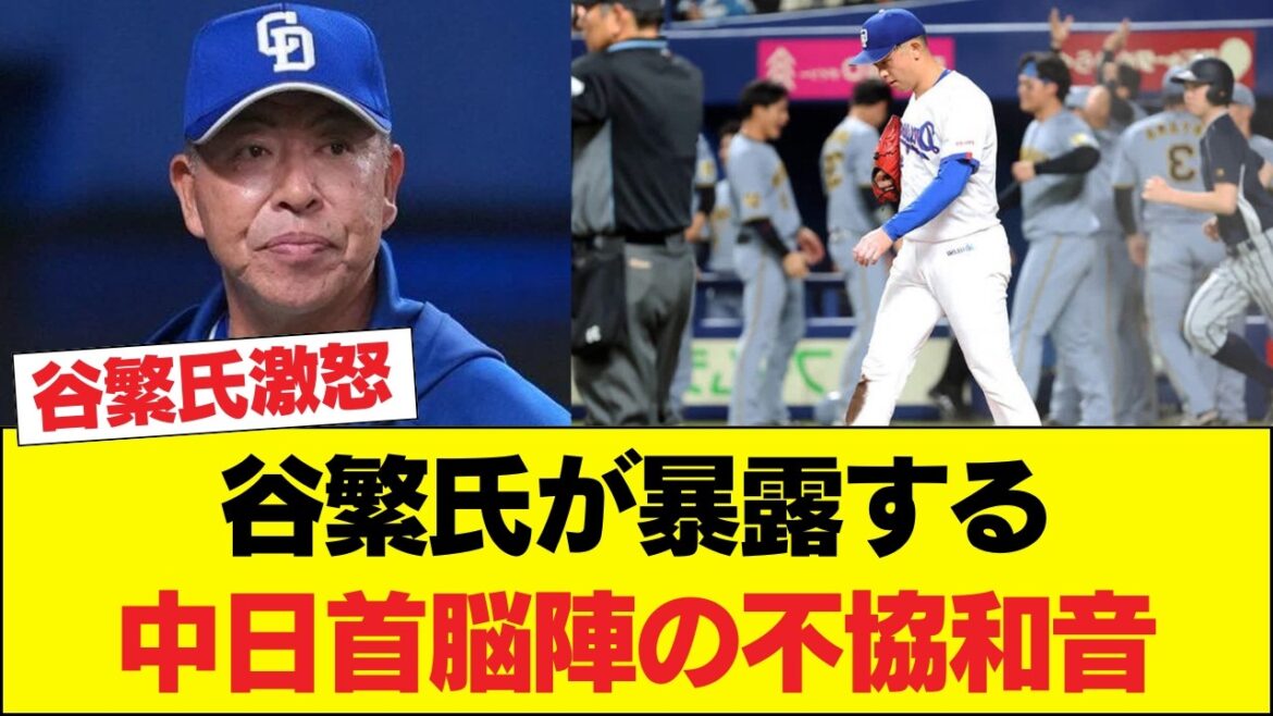 【激白】谷繁氏が暴露する中日首脳陣の不協和音！嶋ヘッド機能不全？「捕手なら気づくはず」にスレ民納得の嵐