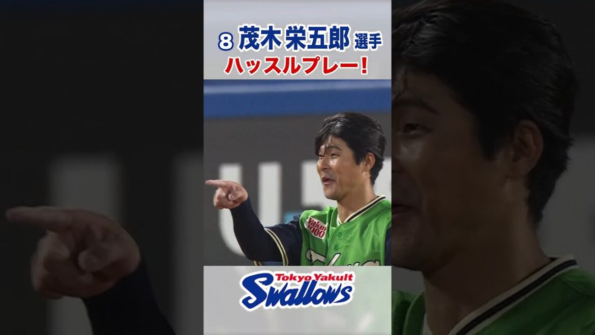 茂木栄五郎選手 ハッスルプレー！ #swallows #茂木栄五郎 #shorts