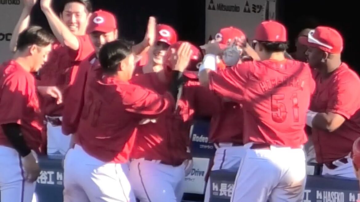 土壇場９回、苦労人持丸泰輝がプロ１号同点弾！カープナインから手荒い祝福を受ける！広島カープvs横浜DeNA 2026年5月5日