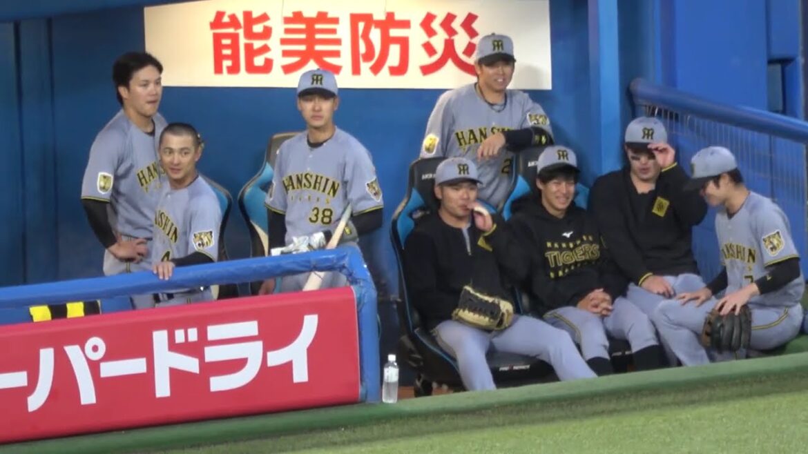 優しい【木浪聖也】ベンチを少し移動して一人分の座席を作り出して座れるようにする 現地映像 【阪神】×【ヤクルト】 優しい【木浪聖也】ベンチを少し移動して一人分の座席を作り出して座れるようにする 現地映像 【阪神】×【ヤクルト】
