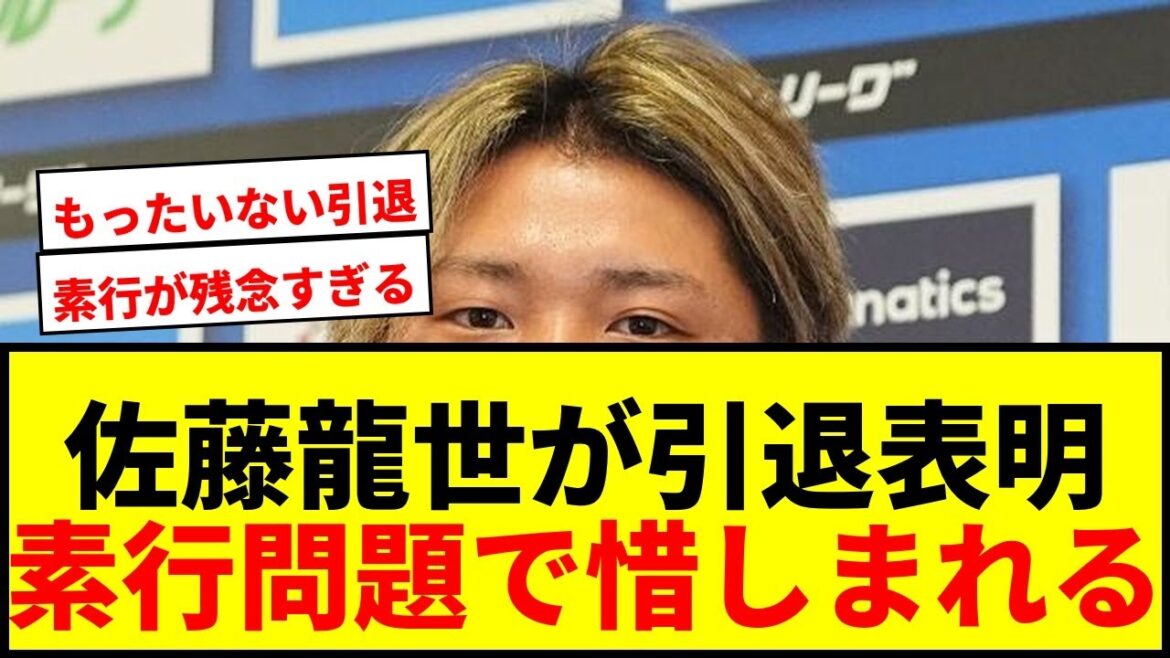 【衝撃】佐藤龍世、28歳で現役引退！「もったいない」「もっとやれた」惜しむ声続々…