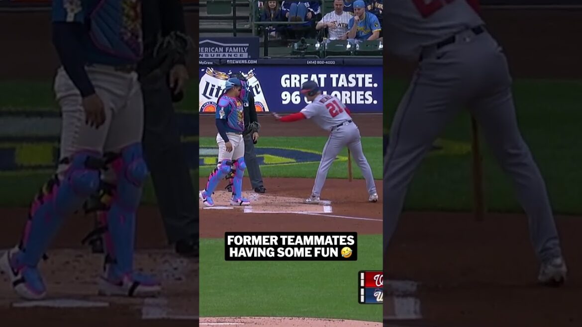 Joey Wiemer having a bit of fun with his former teammate William Contreras 😭