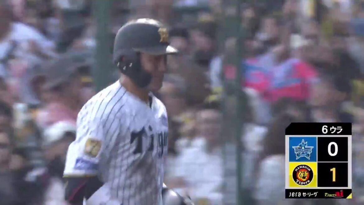 【先制点】6回裏、一死1・3塁で＃木浪聖也 選手がセンターへの犠牲フライを打ち先制！【2026/5/9 Ｔ－ＤＢ 】