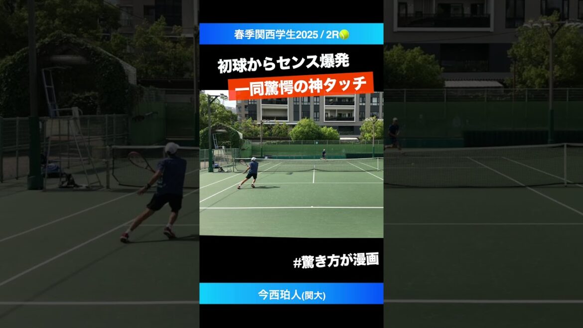 #ギャラリー驚愕の神タッチ【春季関西学生2025/2R】今西珀人(関大) #shorts #テニス #tennis
