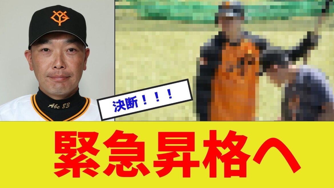 【決断】阿部巨人、緊急昇格へ！！