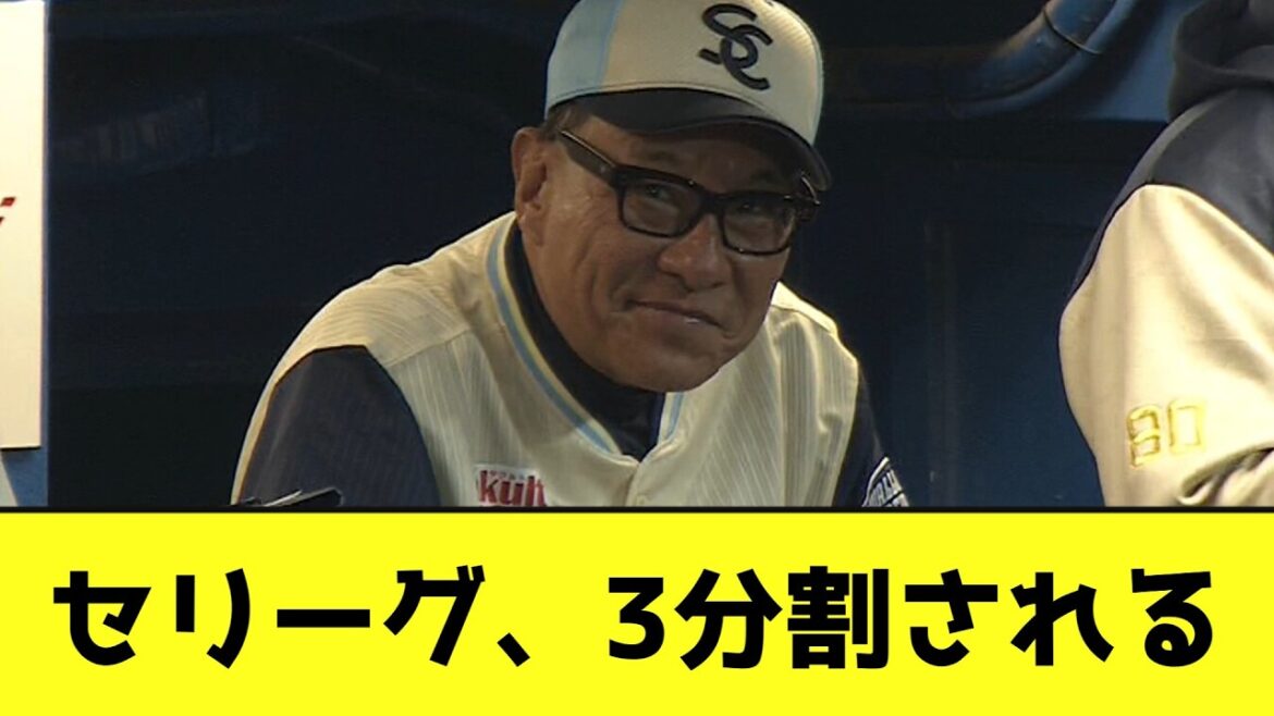 セリーグ、3分割されるwwwwwwwwwwwww【なんJ反応】