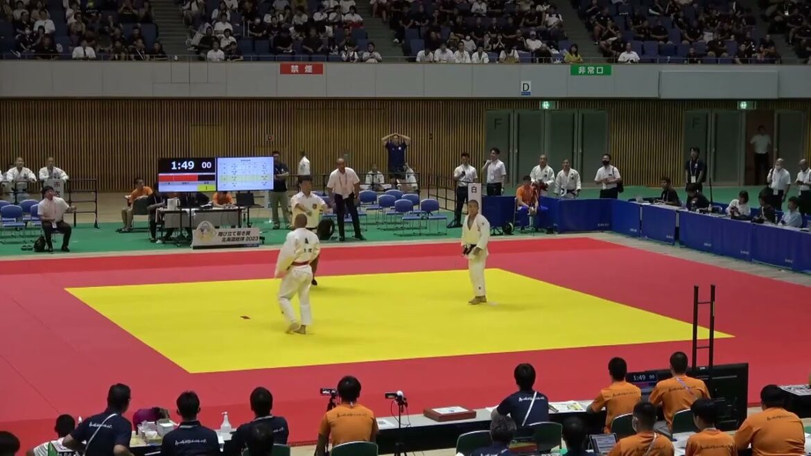2023年IH 柔道男子 73kg級 準々決勝 森雄大 天理(奈良) vs 横尾優空 修徳(東京)