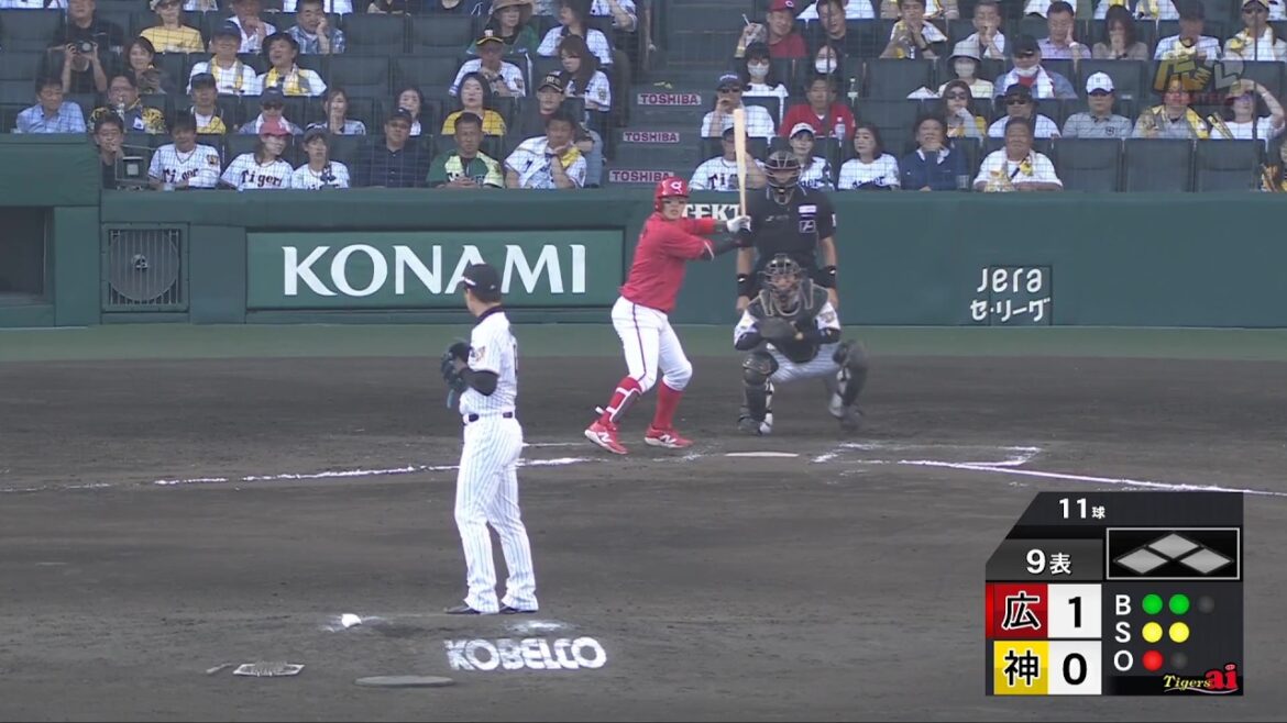 Hanshin-Tigers: 【さすが中野】9回表、#中野拓夢 選手が華麗な守備!ジャンピングスローで1塁アウト、セカンドゴロ【2026/5/17 T-C】 【さすが中野】9回表、#中野拓夢 選手が華麗な守備!ジャンピングスローで1塁アウト、セカンドゴロ【2026/5/17 T-C】